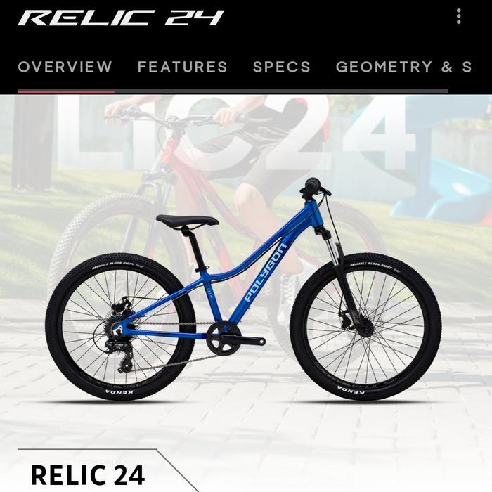 PROMO GASPOLL new polygon relic 24 alloy cakram sepeda gunung anak laki2 perempuan