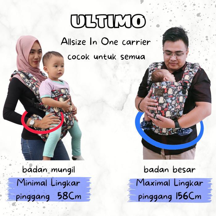 Cuddle Me ULTIMO Gendongan Bayi Depan SSC Hipseat M Shape Newborn 0-3 Tahun 25kg polos AERO - Pacman