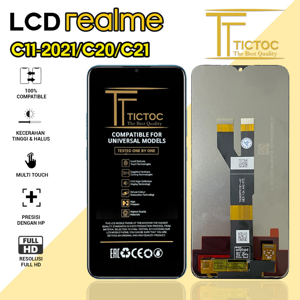 (ORI) LCD HP OPPO REALME C11-2021 / C20 / C21 TICTOC FULL SET TOUCHSCREEN HD