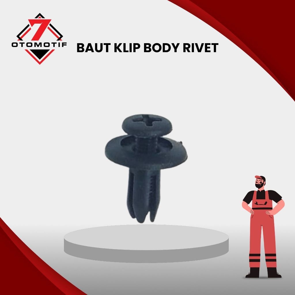 Baut Kancing Rivet Bemper Plastik Mobil M6 6mm Klip Cengkeh Plastik