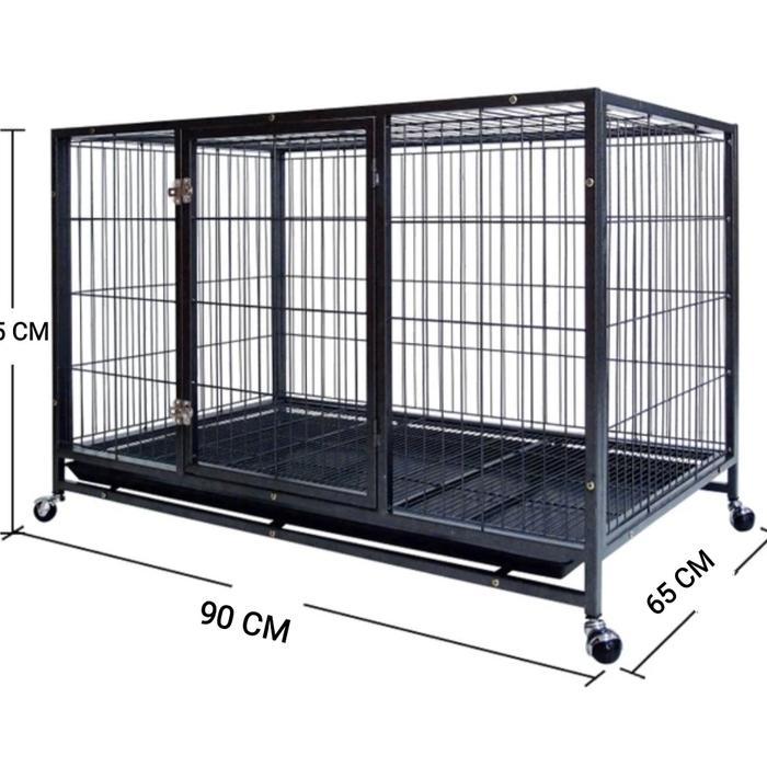 Kandang Anjing Kucing Jumbo Besi Hollow Tebal - XL