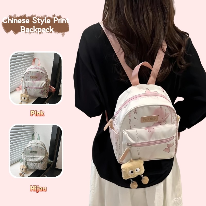 [COD] Ransel Gaya Cina Baru Yang Segar Dan Sederhana / Tas Bahu Motif Kupu-Kupu Gaya Cina  / Tas Min