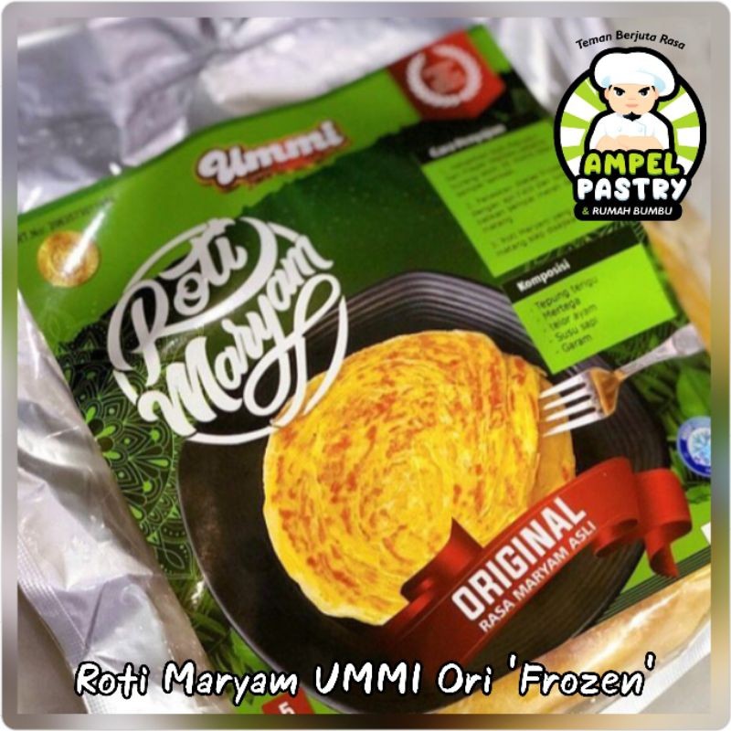 Roti Maryam UMMI Ori, Coklat, Keju 'Frozen / Beku' KHUSUS GOJEK - GRAB