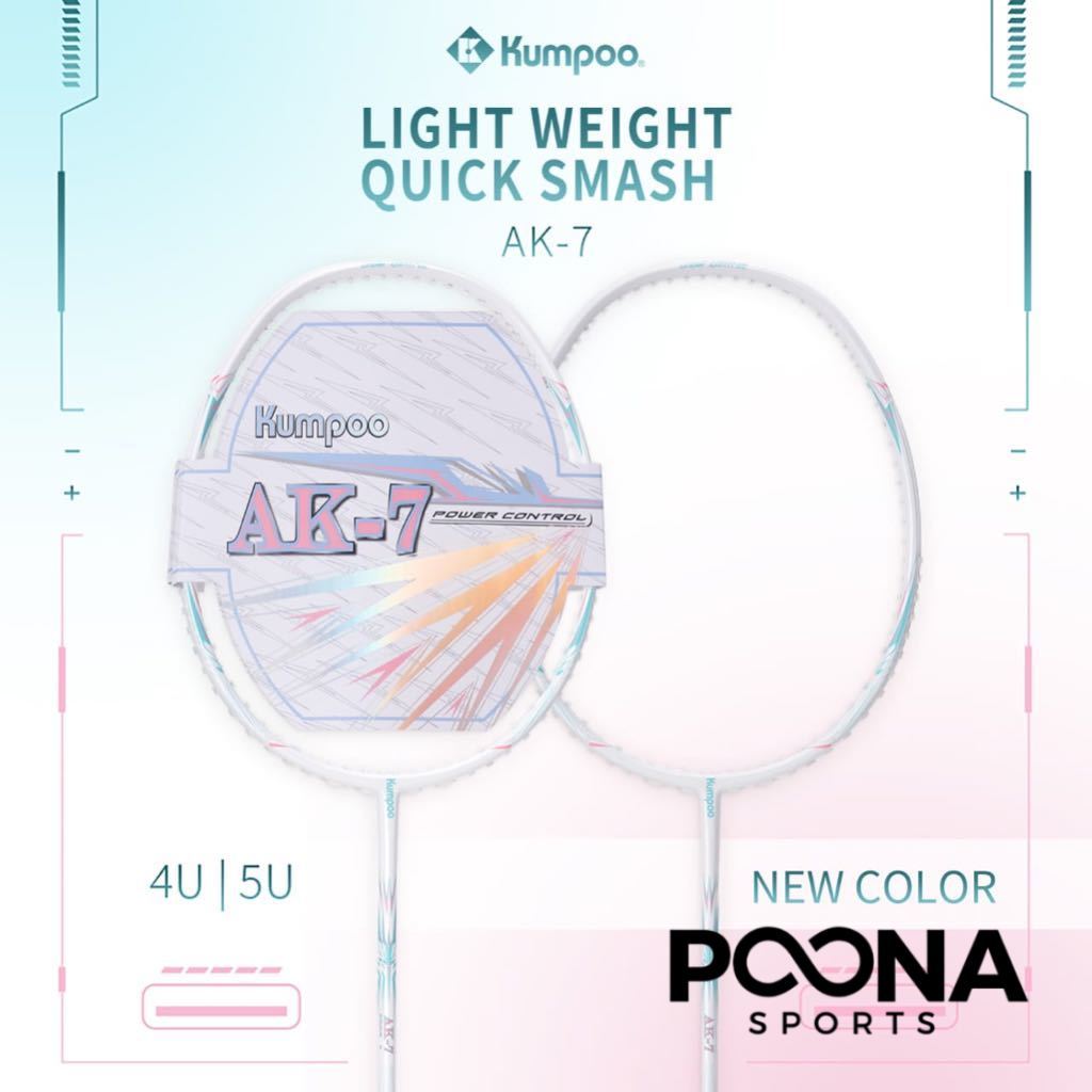 Kumpoo Badminton Racket Ak-7 New Color Power Control 4U 5U 30lbs | Raket Bulutangkis Ak7 Warna Baru 
