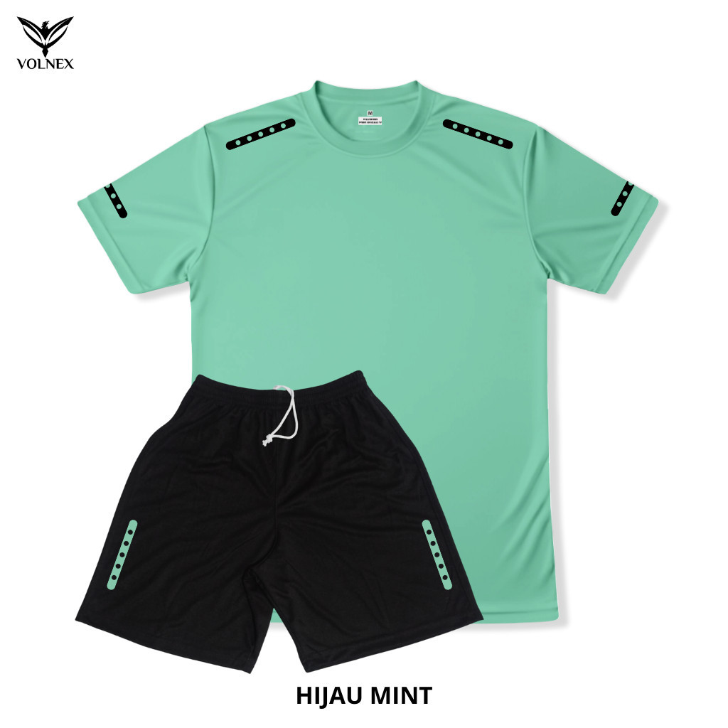 VOLNEX Setelan Jersey TEAM Club Olahraga Pria Wanita Dewasa M-XXL Abu Muda Seragam Bola Futsal PL019