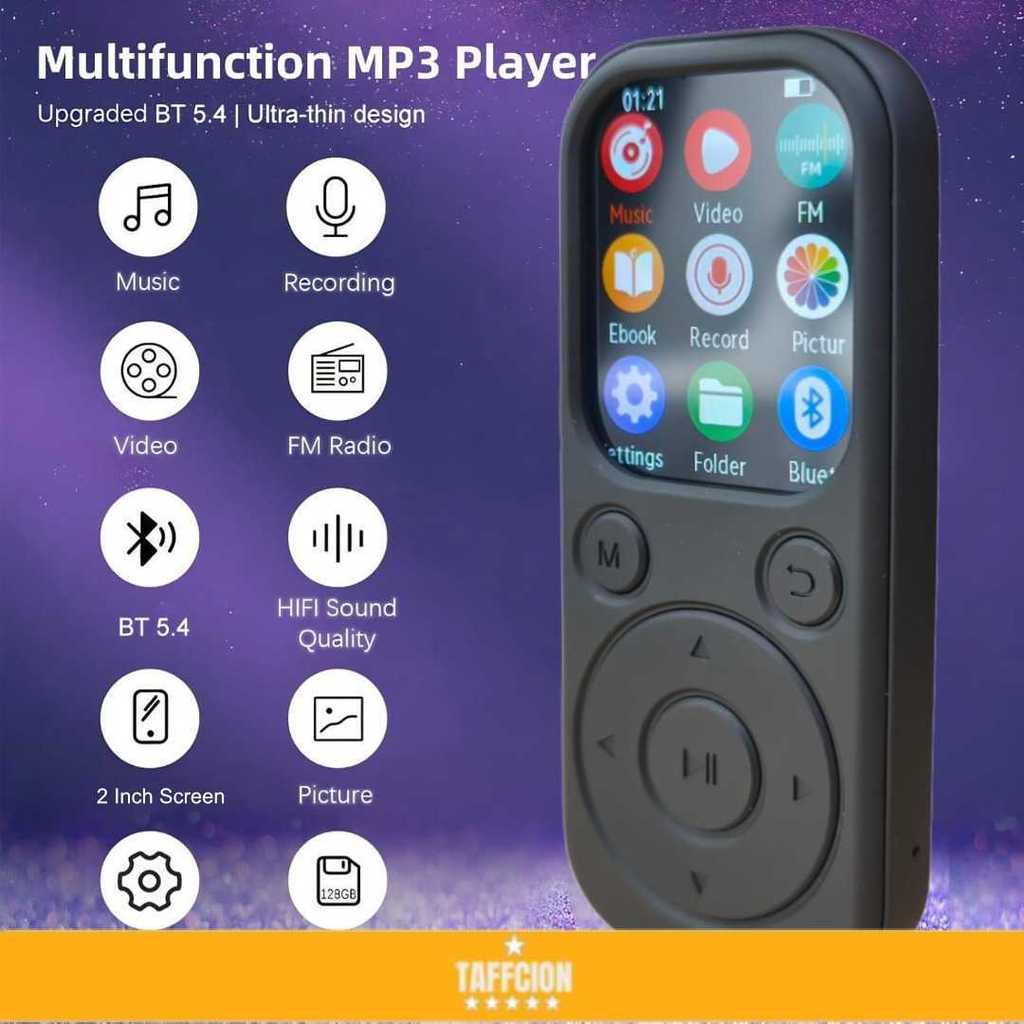 Yoidesu MP3 Digital Audio Player HiFi Bluetooth MP4 2 Inch 210mAh - SD-09