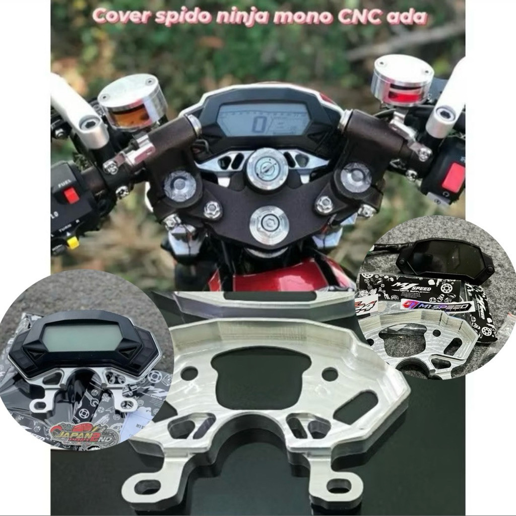 PANGKON SPEEDOMETER CNC BILLET NINJA MONO COVER SPIDO NINJA MONO PNP SEGITIGA NINJA RR DUDUKAN SPIDO