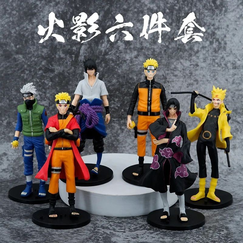 Action Figure Naruto Set 6 Pcs Besar Sasuke Kakashi Itachi