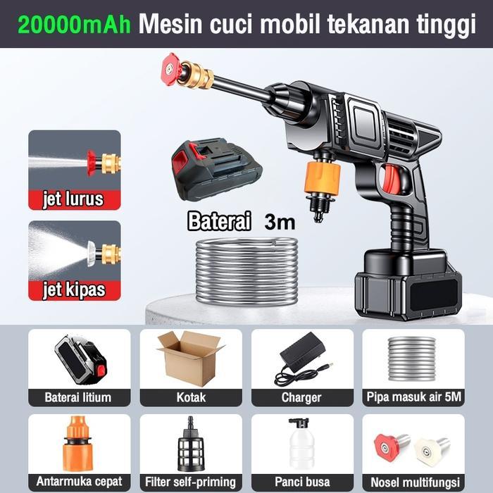 We Home_stor3 DECKER Alat Cuci Mobil 999V Jet Cleaner Pompa Mesin Cuci Motor Power Steam Alat Portab