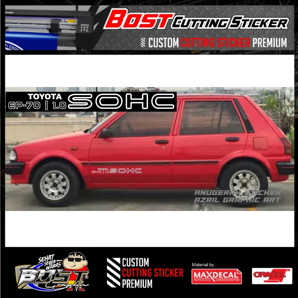 STICKER STARLET SOHC STIKER TOYOTA SOHC