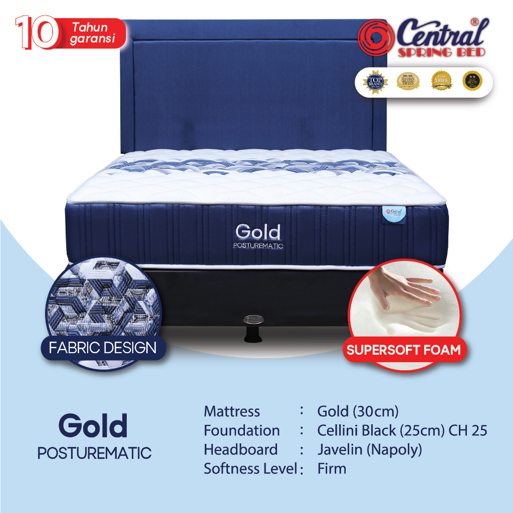Springbed CENTRAL GOLD POSTUREMATIC (JABODETABEK AREA TERBATAS) kasur springbed Central Gold Maestro