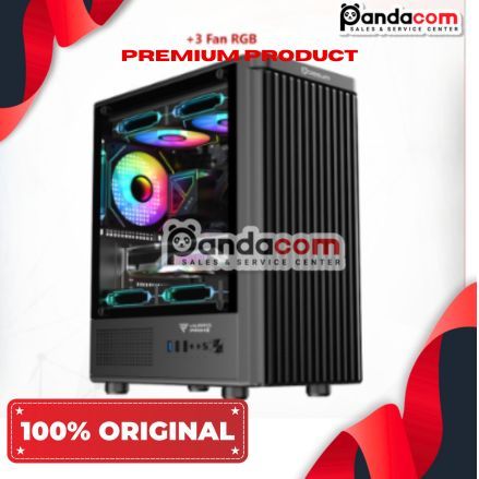 CASING GAMING VARRO POSSUM BLACK + 3 Fan RGB