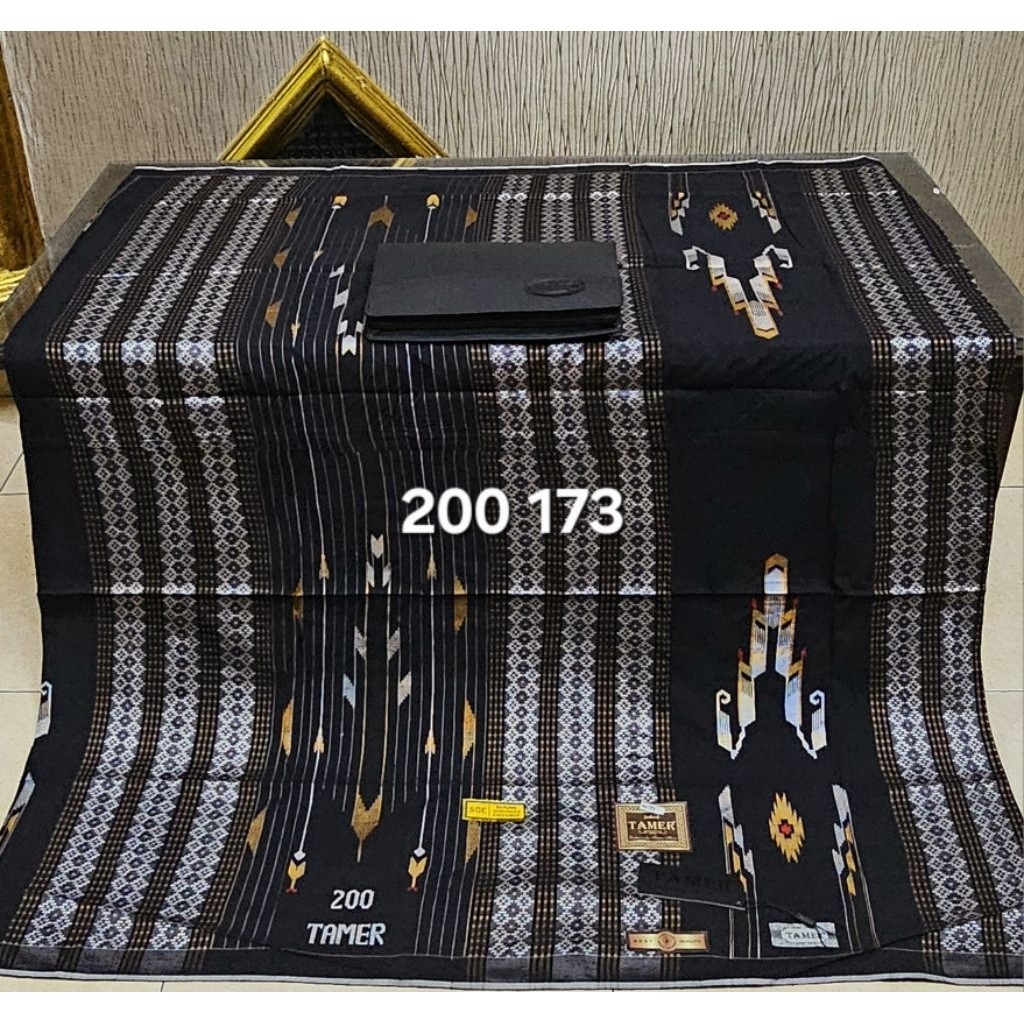 sarung TAMER 200 mesres full songket timbul mewah berkualitas asli tenun tradisional