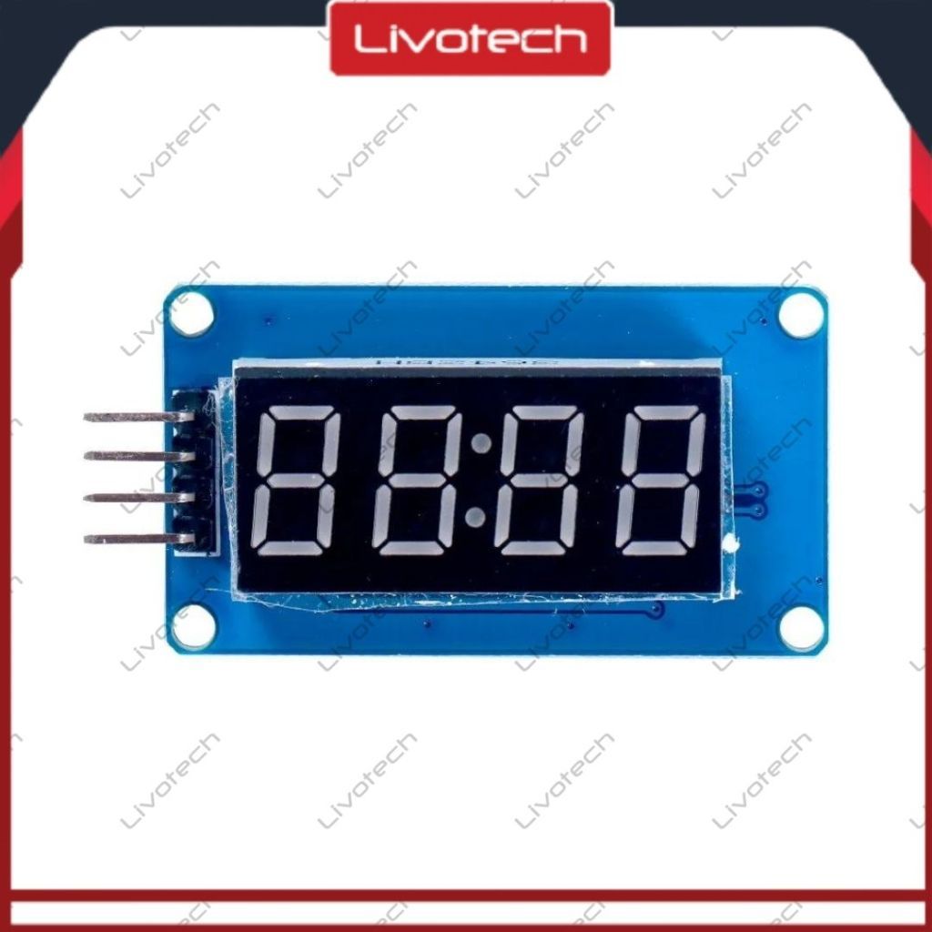 LIVO TM1637 Seven Segment Display Module Clock 7 Segmen Modul TM-1637 Jam Timer