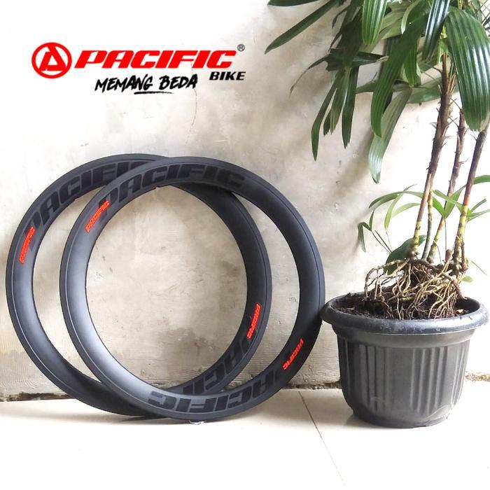 1 pasang velg rims 20 murni 28 hole doue wall material alloy 4cm 406