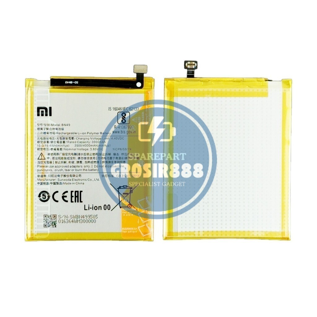 Baterai Xiaomi Redmi 7A - BN49 M1903C3EG - M1903C3EC - M1903C3EE - M1903C3EI  Batre Original BN49