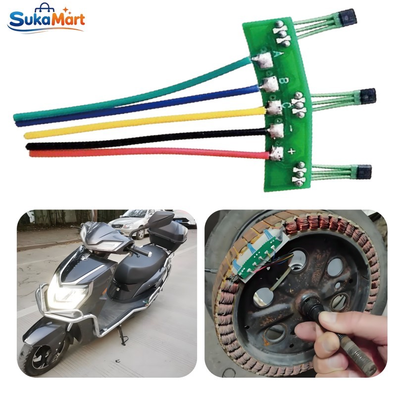 Hall Sensor Dinamo Sepeda Listrik 2 Roda 213 120° Modul Dengan Kabel Untuk Motor BLDC Kendaraan List