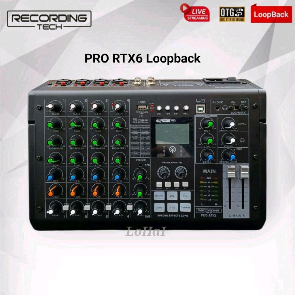 Recording Tech PRO RTX 6 Loopback Mixer Audio Professional RTX6 RTX-6 USB