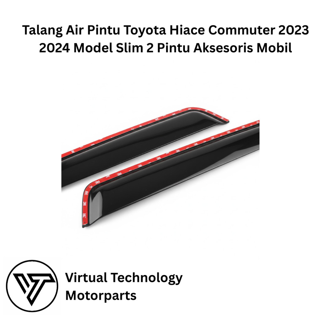 Talang Air Pintu Toyota Hiace Commuter 2023 2024 Model Slim 2 Pintu Aksesoris Mobil