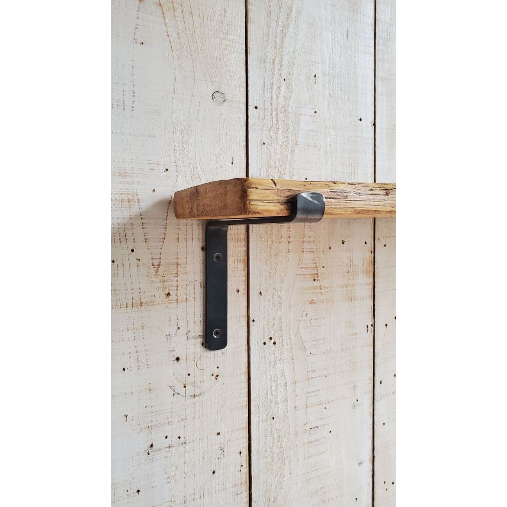 bracket siku besi penyangga rak tempel dinding / besi siku pangkon rak ambalan ukuran 25cm - 40cm