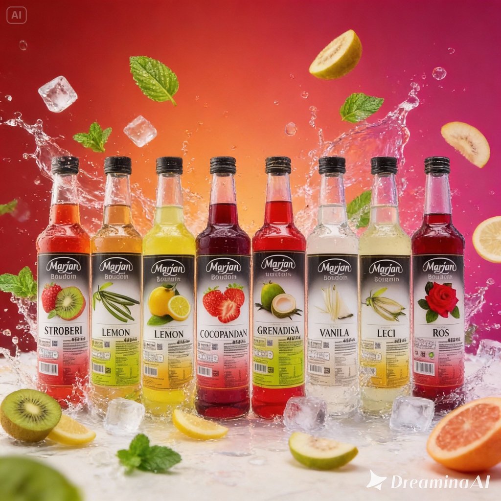 Marjan Sirup Squash 450ml 10 Varian Rasa Segar