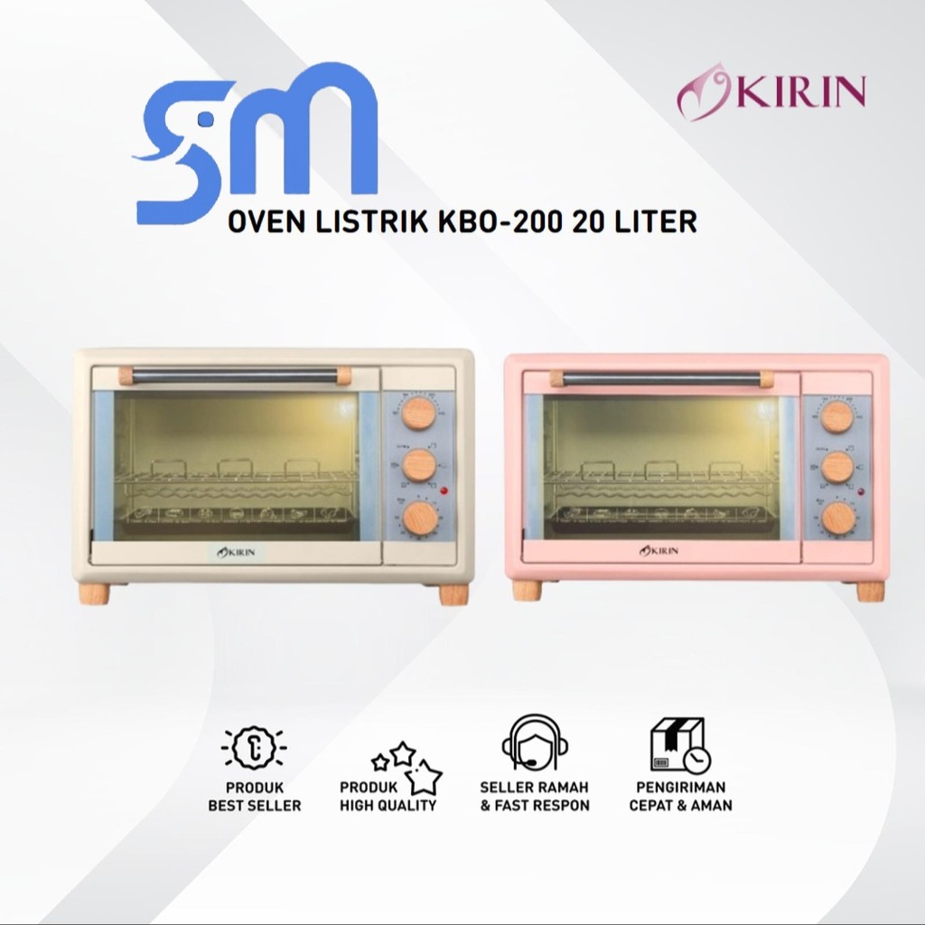 Oven Kirin KBO-200 Omni Oven listrik KBO200 20 L Low watt Rotisserie