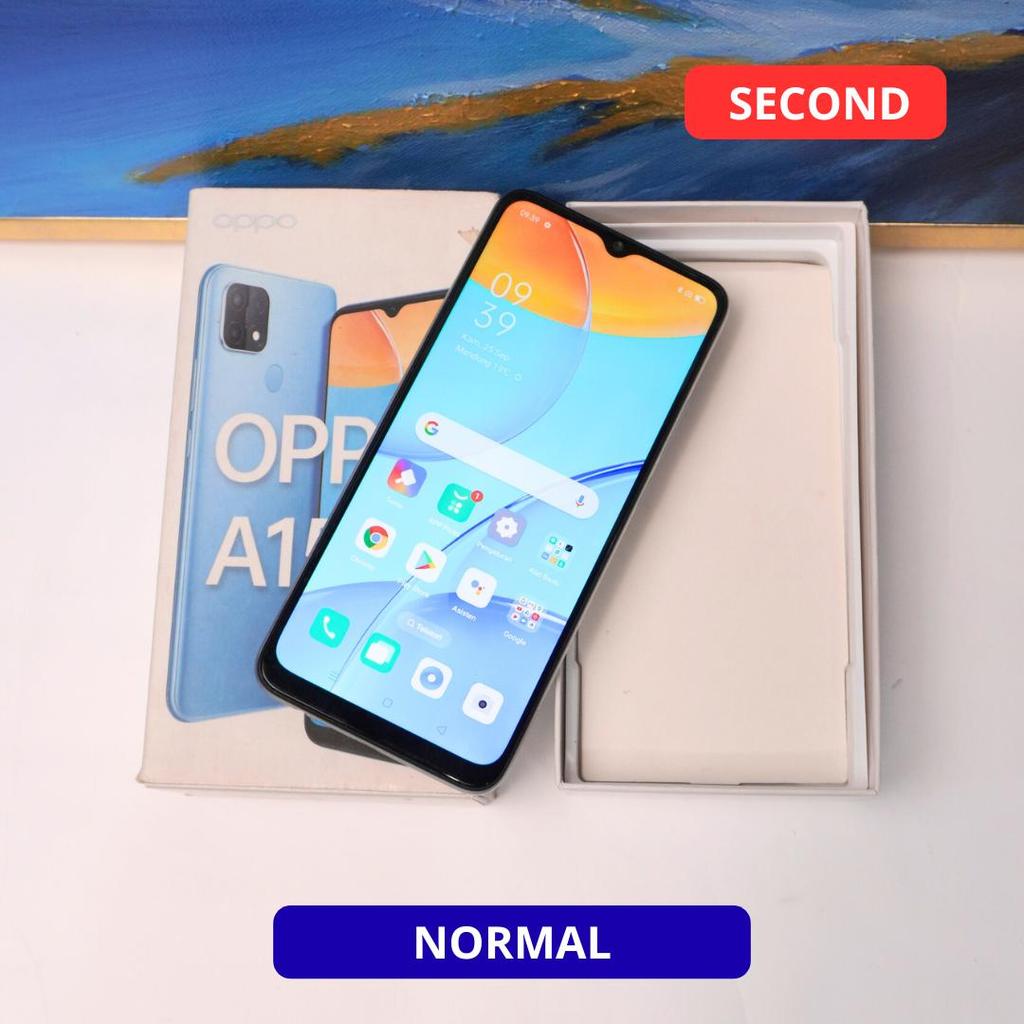 OPPO A15 3/32 GB HP SECOND ORIGINAL SINAR MUTIARA CELL