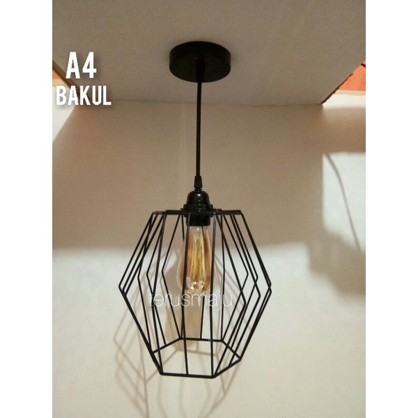 kap lampu hias gantungdekorasi rumah+fiting kabel dudukan ke plapon