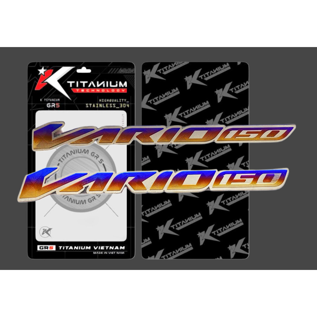 GR5 ORIGINAL EMBLEM LOGO BODY TTANIUM VARIO 150 HARGA 1 SET KIRI KANAN