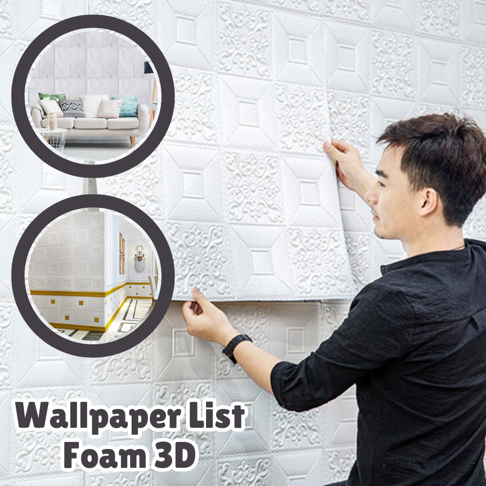 H719 Wallpaper List Foam 3D / List Dinding 3D  / Wall Border List Wallpaper