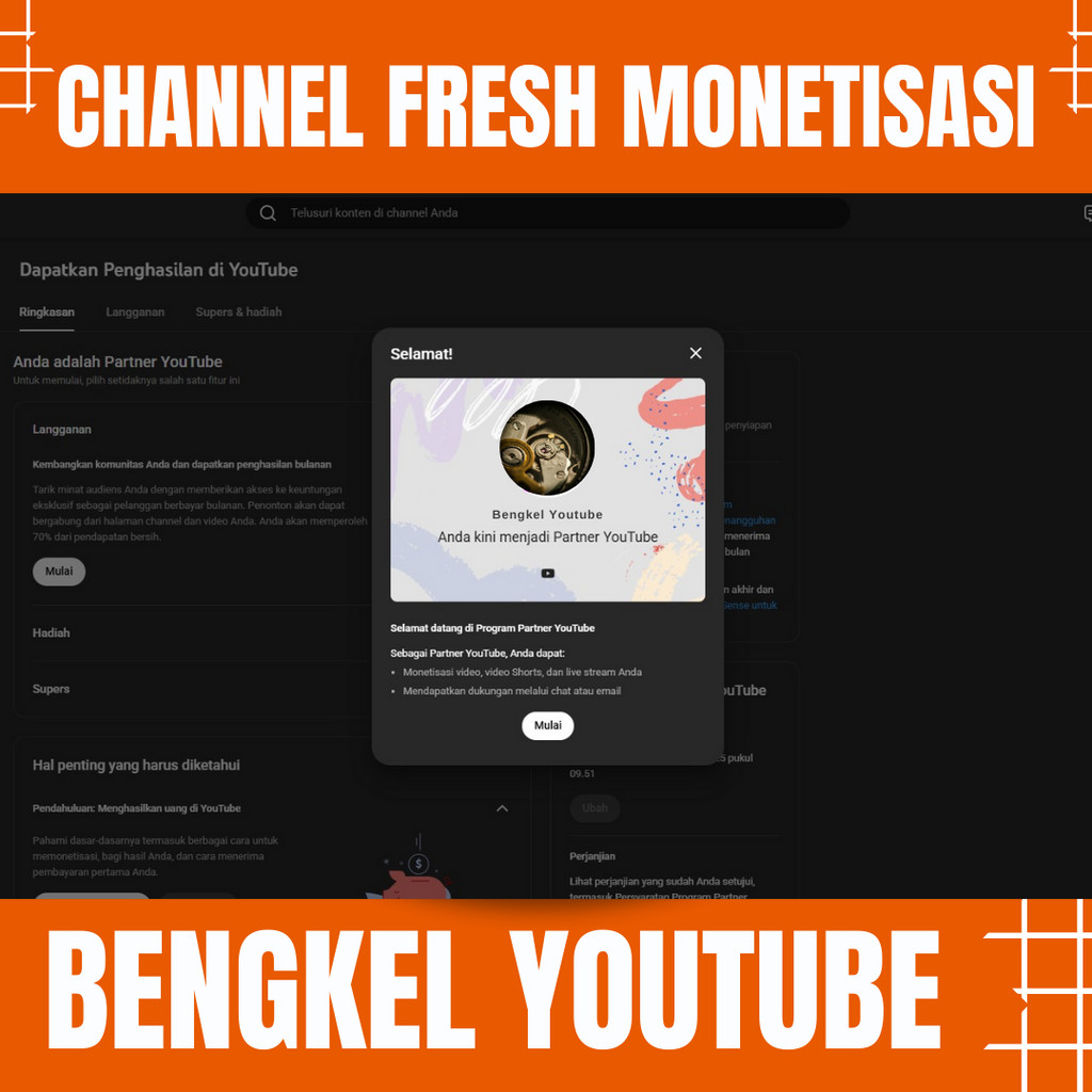 JUAL AKUN YOUTUBE SUDAH MONETISASI (FRESH) TINGGAL PAKAI SEPAKET ADSENSE