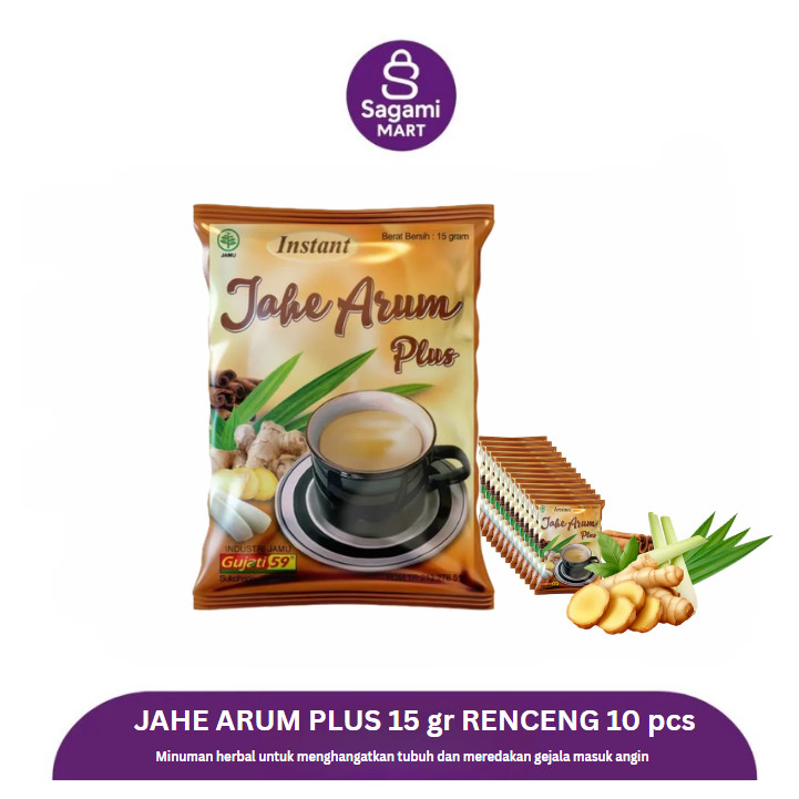 Jahe Arum Plus 15 gr Renceng 10 sachet Minuman Herbal Wedang Jahe Gujati 59
