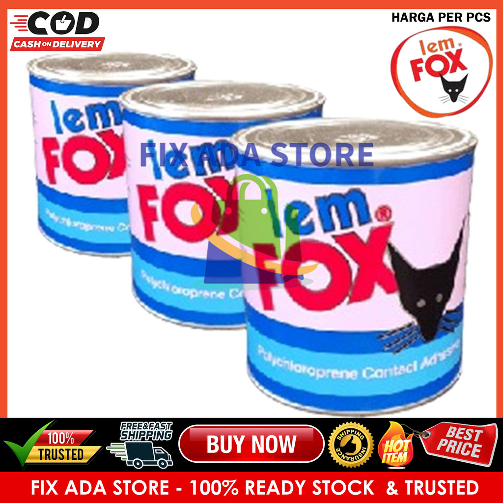 Lem Fox Foks Fok Biru Kaleng 70 Gram Multifungsi Glue Karpet Karet Vinyl Vinil Jok Mobil HPL Kulit K