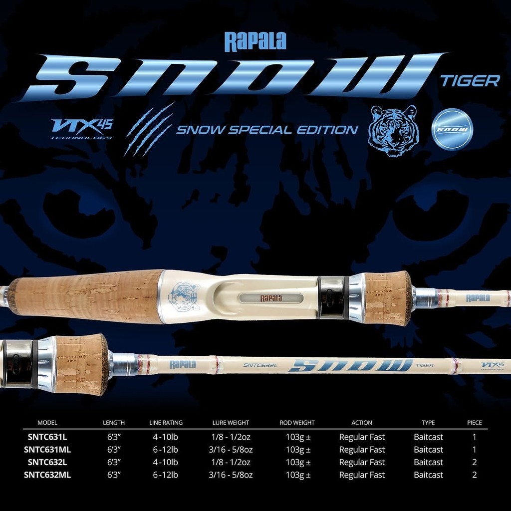 Joran Rapala Snow Tiger Baitcasting SNTC632 - Rod BC