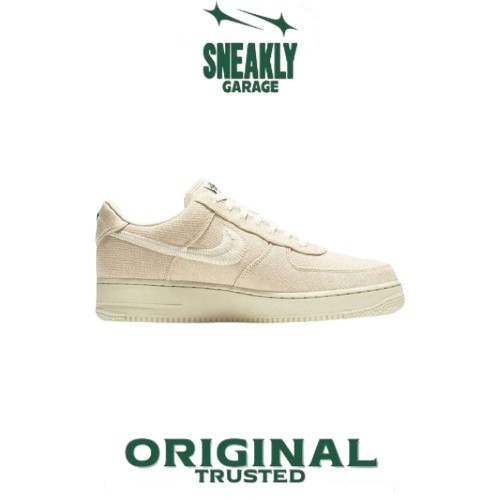 Sepatu Stussy x Nike Air Force 1 Low 'Fossil' CZ9084  Sneakers Unisex