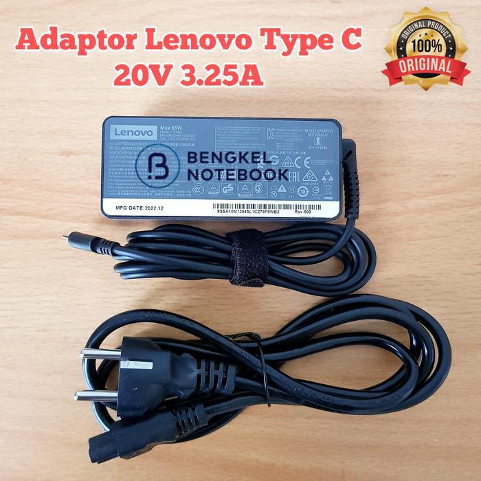 Adaptor Lenovo Type C USB C 20V 3.25A 15V 3A 12V 3A 9V 2A 5V 2A 5A10K78736 ADLX65CLGC2A Original  L5