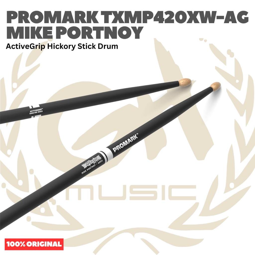 PROMARK TXMP420XW-AG Mike Portnoy ActiveGrip Hickory Stick Drum - Stik Drum Original Asli