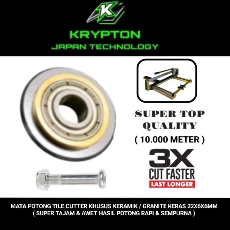 KRYPTON Mata potong tile cutter keramik / granite keras 22x6x6mm ( 10.000 Meter ) Japan quality kayl