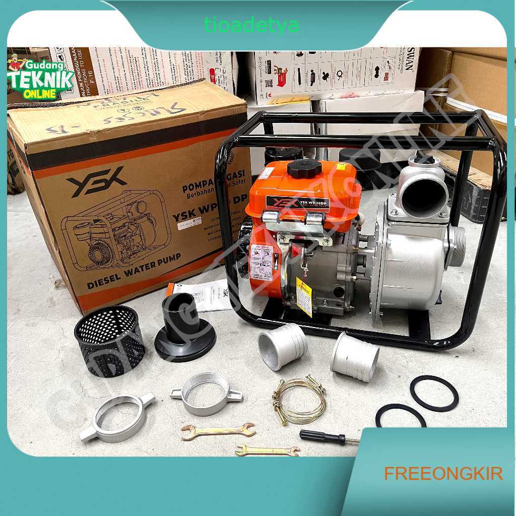Waterpump 3" DIESEL YASUKA WP30DP SOLAR Pompa Alkon 80mm / Water Pump Alkon Pompa Air Irigasi Sawah 