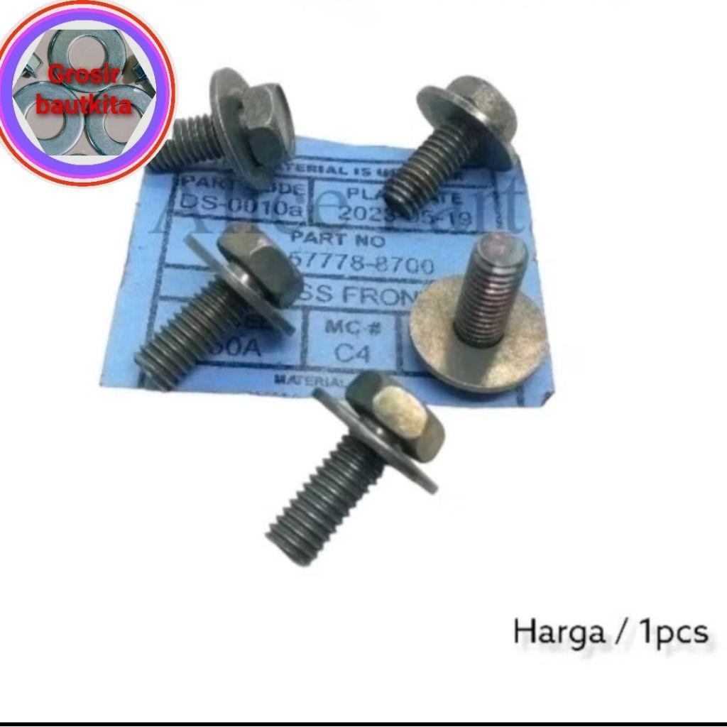 COD 1,biji..BAUT 10.M6*15 RING ,BAUT DEK PIJAKAN KAKI LANTAI MOTOR MIO, MIO J, MIO SOUL, MIO SPORTY,