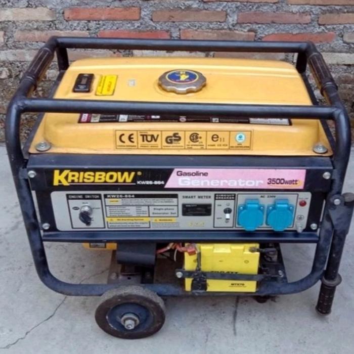 PROMO RAMADHAN Mesin Genset Krisbow KW26-864 3500 Watt Starter Original - Tanpa Aki