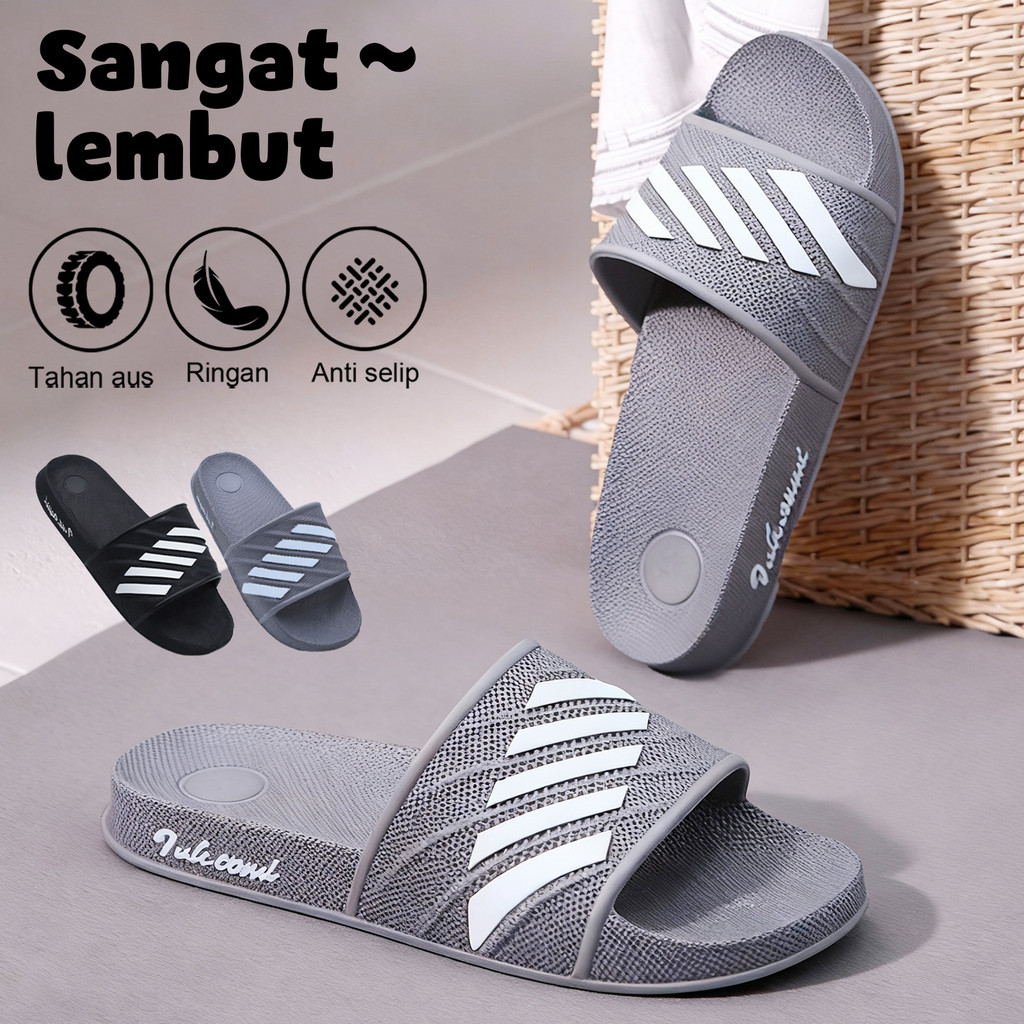 INKAYNI Sandal selop pria terbaru 2026 lebaran wanita korean style Sandal slop pria original 100% br