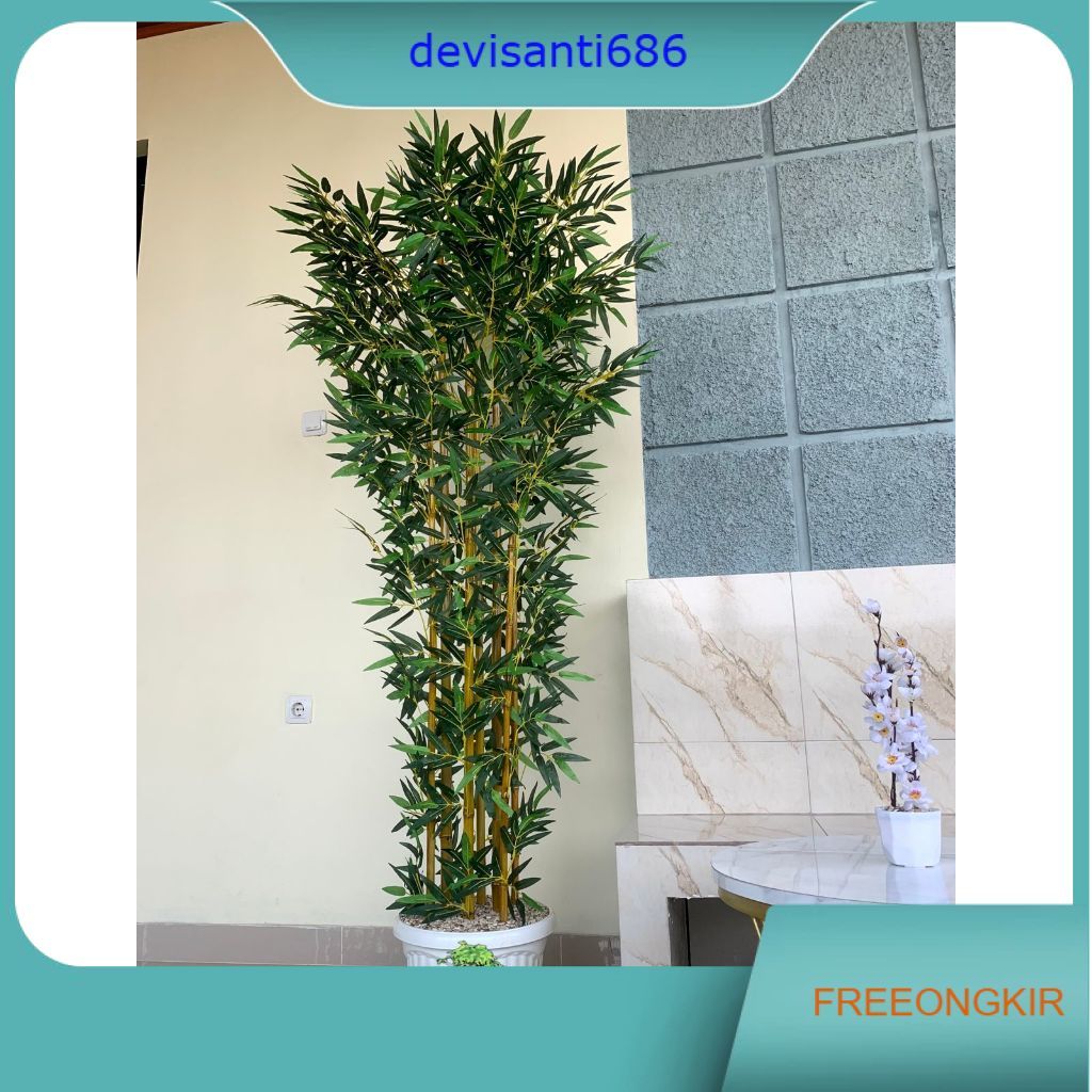 Pohon bambu artificial Tinggi 2meter & 170cm / bambu plastik hiasan / pohon bambu plastik / pohon pl