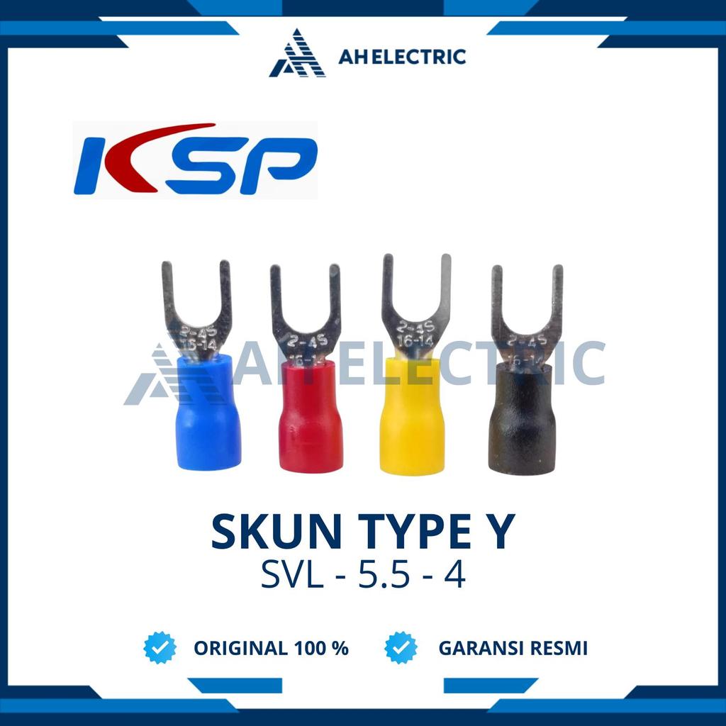 KSP Skun Kabel Type Y 4-6 mm | SVS - 5.5 - 4 | Skun Isolator | Skun Y Garpu