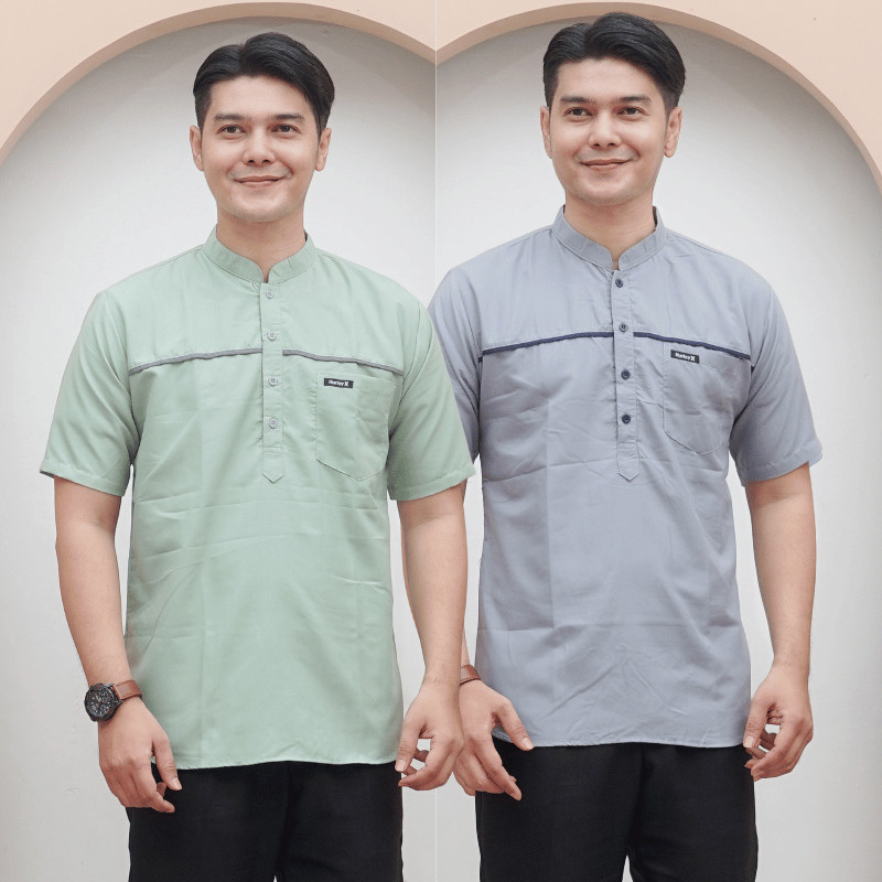 Baju Koko Pria Kurta Taqwa Pakaian Muslim Pria Dewasa/Terbaru