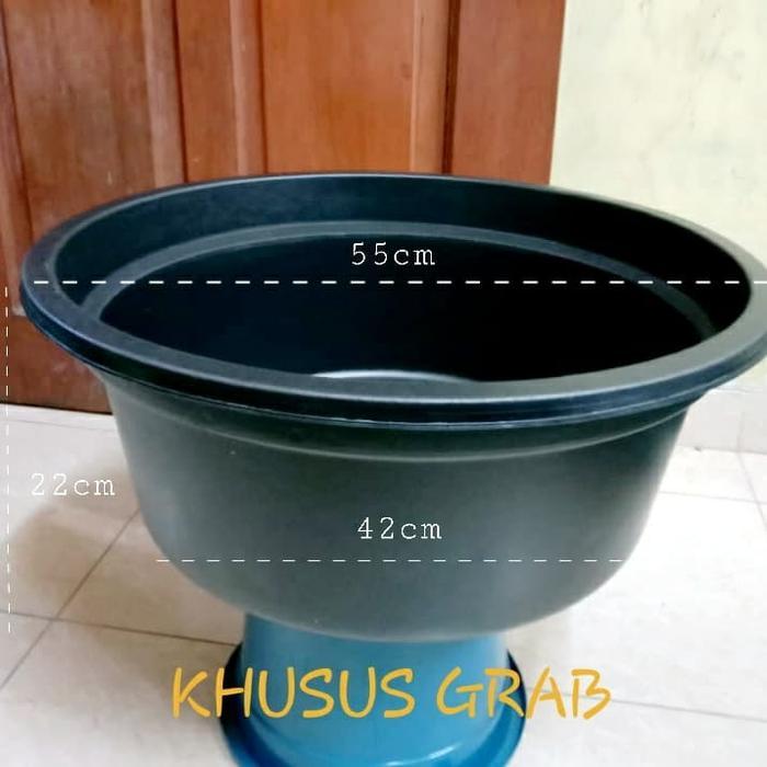 Hapdays Baskom Plastik Besar Diameter 55cm | Ember Plastik | BAK 24 Hitam