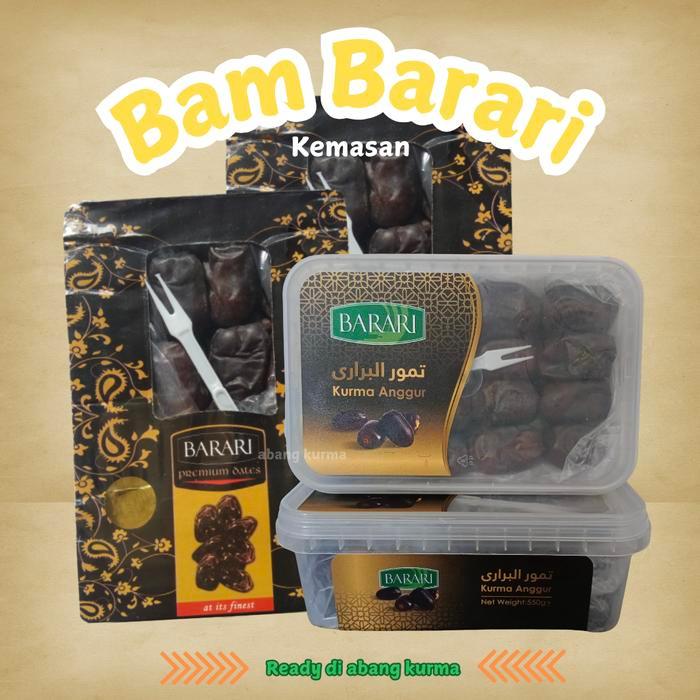 Kurma Bam Anggur Barari Black Diamond 12pc Mazefati Dates Fresh Original - Black Diamond [Terlaris]