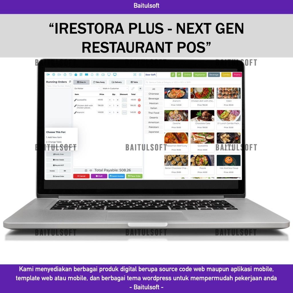 SOURCE CODE APLIKASI WEB IRESTORA PLUS - NEXT GEN RESTAURANT POS D289 BLASTCODE