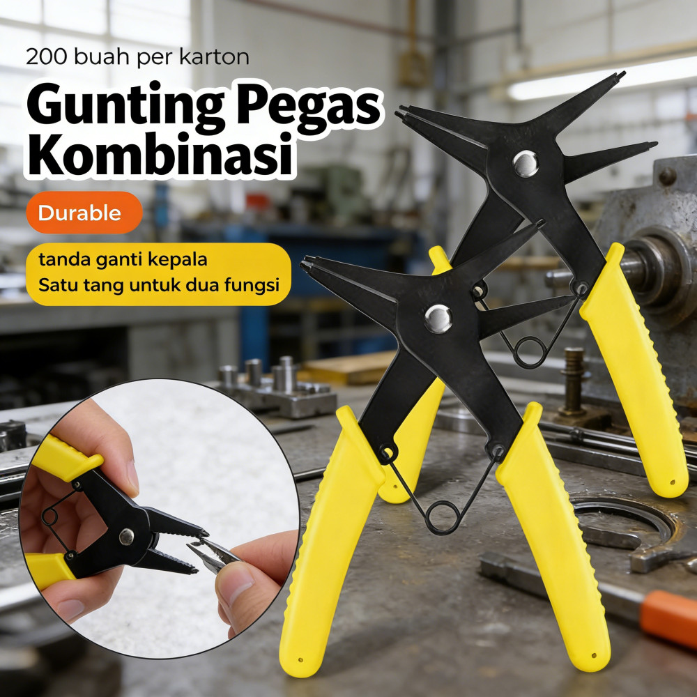 Gunting Pegas Eksternal untuk Pegas Serbaguna Kombinasi dan Penahan Cincin Pegas Pegas Gunting