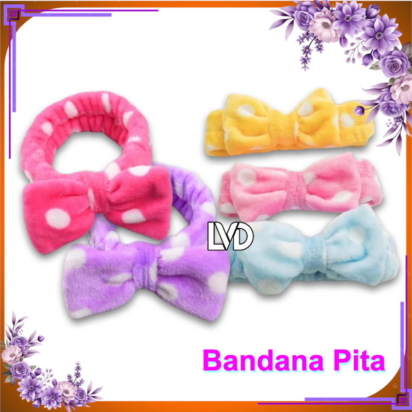 BANDANA PITA BESAR / BANDO PITA / HEADBAND BANDANA BANDO MANDI FACIAL MASKER